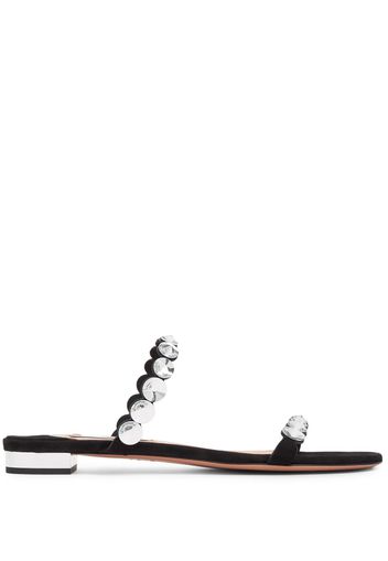 Aquazzura Maxi-tequila suede flat sandals - Black