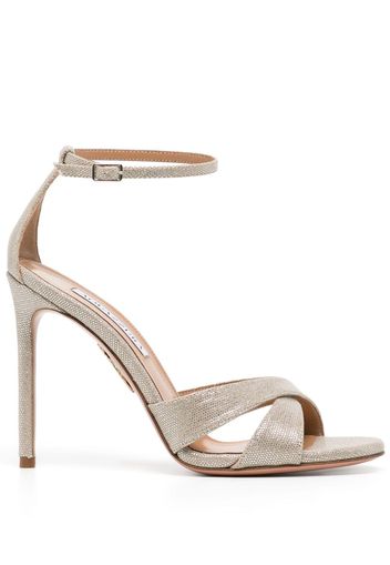 Aquazzura Divine 105mm leather sandals - Silver