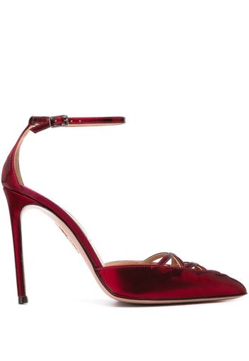 Aquazzura 110mm cut-out leather pumps - Red