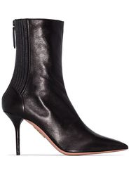 Aquazzura black saint honore 85 leather boots