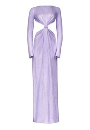 AREA crystal-embellished knot gown - Purple