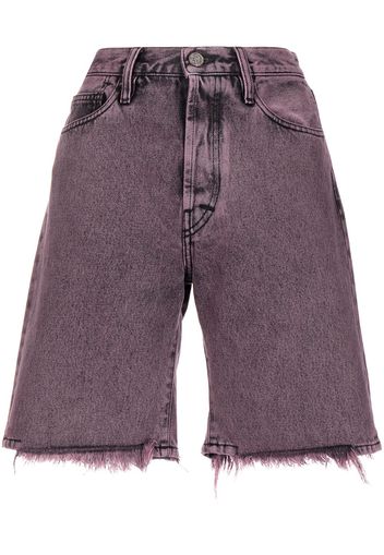 Aries cut-off denim shorts - Pink