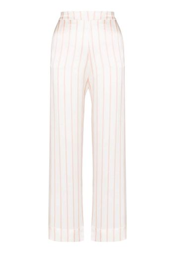 London striped silk pyjama bottoms