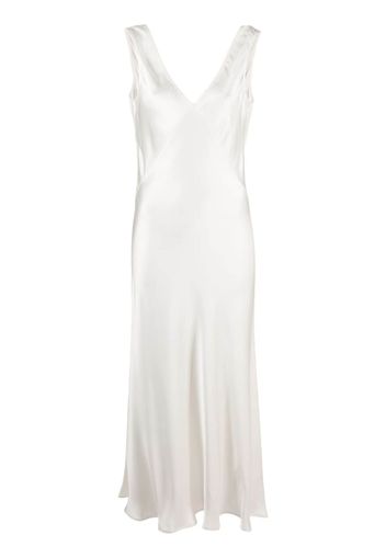 Asceno Bordeaux slip dress - White