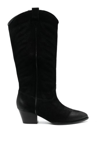 Ash cow-boy knee-length boots - Black