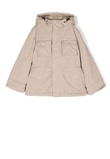 Aspesi Kids hooded parka coat - Neutrals