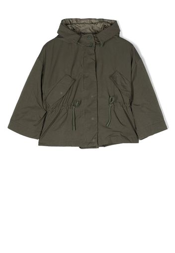 Aspesi Kids hooded flap-pockets rain coat - Green