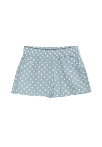 Aspesi Kids polka-dot short shorts - Blue