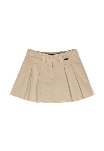 Aspesi Kids box-pleated short skirt - Neutrals