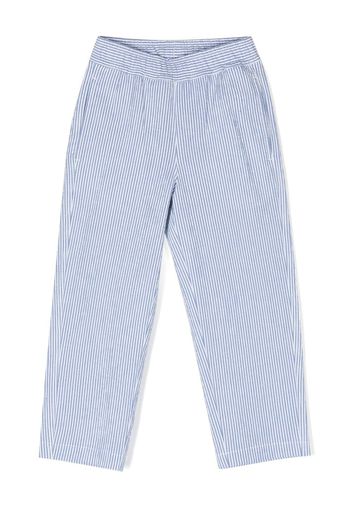 Aspesi Kids striped stretch-cotton trousers - Blue