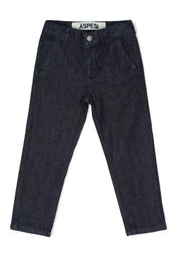 Aspesi Kids mid-rise straight-leg jeans - Blue