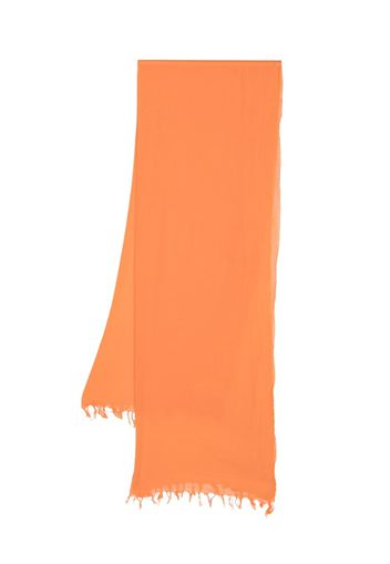 Aspesi Kids frayed-edge cotton scarf - Orange
