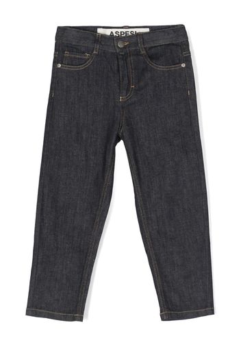 Aspesi Kids mid-rise straight-leg jeans - Blue