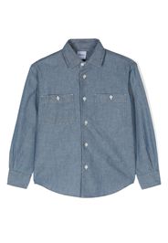 Aspesi Kids long-sleeve buttoned cotton shirt - Blue