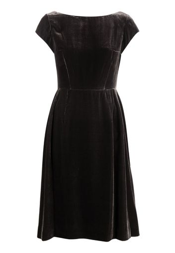 ASPESI cap-sleeve velvet-effect dress - Grey