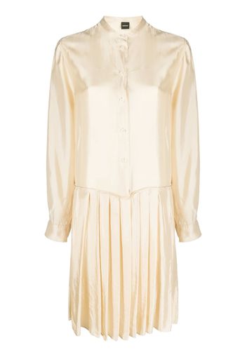 ASPESI pleated-detail midi dress - Neutrals