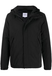 zip-up hooded jacket