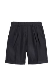 ASPESI pleated turn-up shorts - Blue