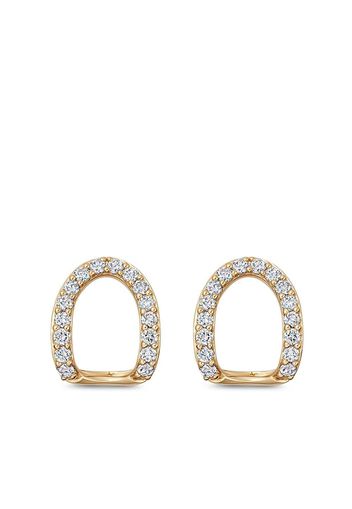 Astley Clarke 14kt yellow gold Halo diamond stud earrings