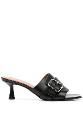 ATP Atelier buckle detail slip-on mules - Black