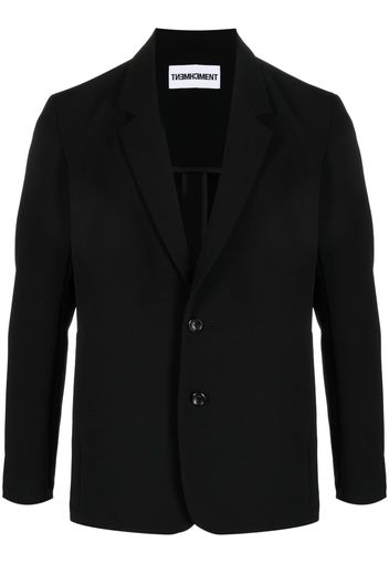 Attachment single-breasted blazer - Black