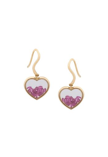 Aurelie Bidermann 'Chivor' ruby heart earrings - Metallic