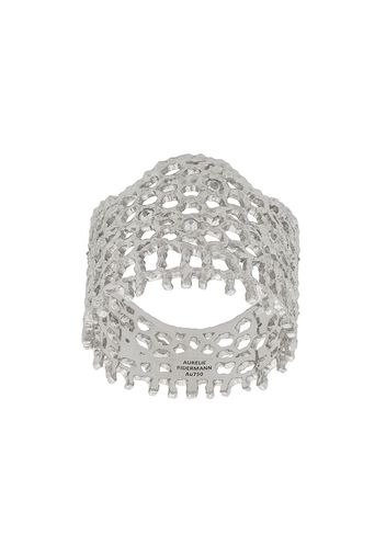 Aurelie Bidermann 18kt white gold Vintage Lace diamond ring - Metallic