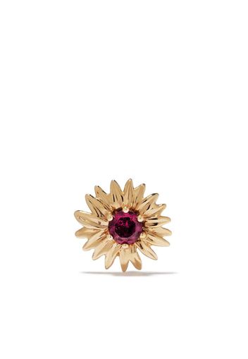 18kt yellow gold rhodolite Bouquet sing earring