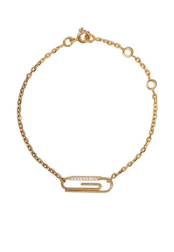 18kt yellow gold Paper clip diamond bracelet