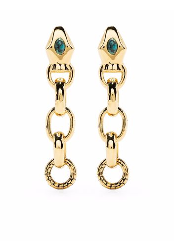 Aurelie Bidermann Tao snake drop earrings - Gold