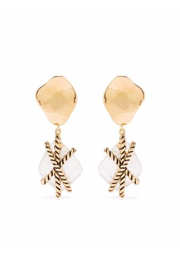 Aurelie Bidermann Mycene rock crystal earrings - Gold