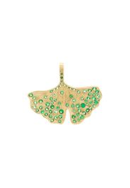 Aurelie Bidermann 18kt yellow gold Ginkgo tsavorite pendant