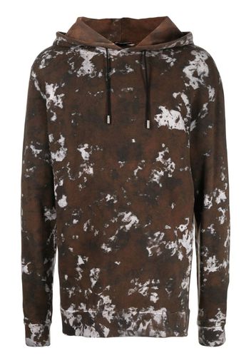 Avant Toi marbled long-sleeve hoodie - Brown