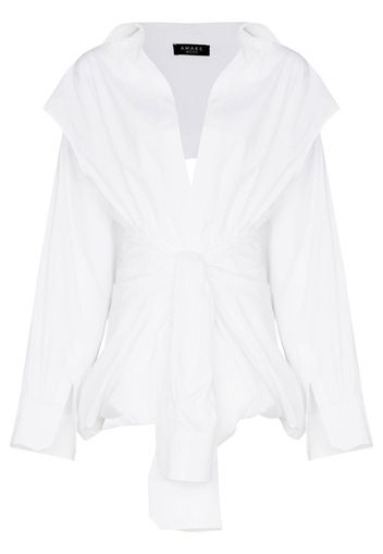 A.W.A.K.E. Mode tie-front blouse - White