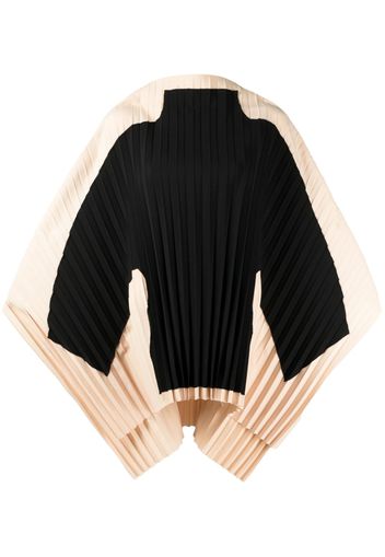 A.W.A.K.E. Mode colour-block pleated blouse - Black