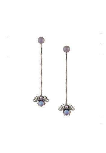 Axenoff Jewellery drop bee earrings - Black