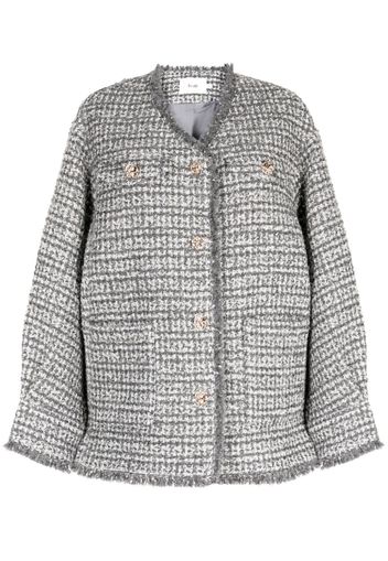 b+ab metallic-threading tweed jacket - Grey