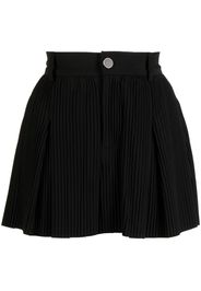 b+ab high-waisted pleated shorts - Black