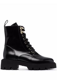 Baldinini lace-up combat boots - Black