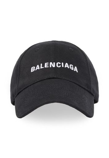 Balenciaga Kids embroidered-logo baseball cap - Black