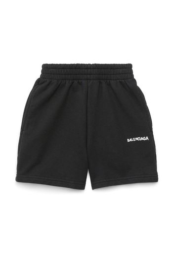 Balenciaga Kids Hand Drawn cotton shorts - Black