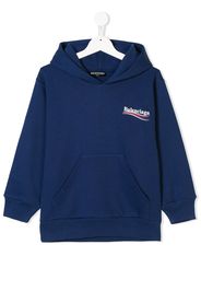 Balenciaga Kids logo hoodie - Blue