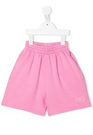 Balenciaga Kids BB Paris Icon logo-embroidered shorts - Pink