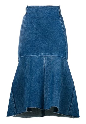 Balenciaga Godet peplum-style skirt - Blue