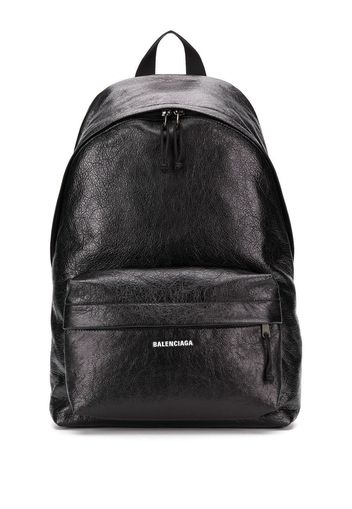 Balenciaga logo printed backpack - Black