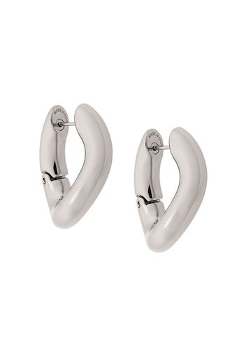 Balenciaga Loop high-shine earrings - Silver