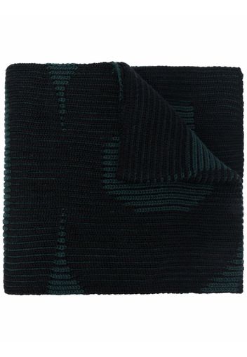 Balenciaga knitted logo scarf - Black