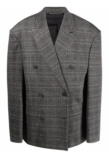 Balenciaga Engineered oversize check blazer - Grey