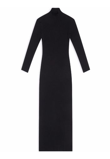 Balenciaga textured mock-neck dress - Black