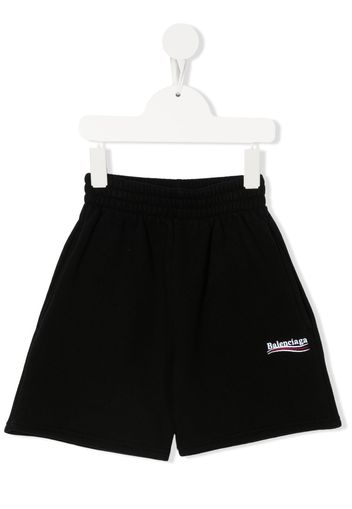 Balenciaga logo-print jogging shorts - Black